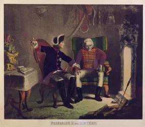 Federico II e il generale von Ziethen